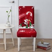 billiga Julskydd-1/2/4/6 st julstolsöverdrag till matsal, pallstolsöverdrag, geometriskt tryckta polyesteröverdrag, dekorativt stolsskydd för hemmet