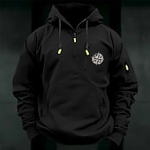 economico Felpa Tattica-Per uomo Felpa con cappuccio Felpa con cappuccio e zip corta Felpa con cappuccio tattica Nero Verde militare Borgogna Blu marino Blu Reale Con Cappuccio Semplice Cerniera Sport &amp; Outdoor Casuale
