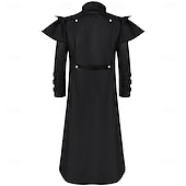economico Cime-Retrò Vintage Punk &amp; Gotico Steampunk Cappotto Trench Abbigliamento esterno Vampiro Nobile Costume Per uomo Halloween Carnevale Performance LARP Fiera Rinascimentale Adulti Cappotto