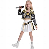 cheap Girls&#039; Costumes-Korean Idol Inspired Pop Star Outfits Movie Fashion Cosplay Costume Virtual Idol Movie Cosplay for Girls&#039; Kids Halloween Carnival School Performance