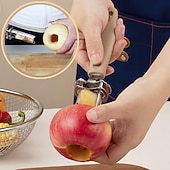 billige Frukt- og grønnsaksutstyr-2-i-1-verktøy for fjerning av paprikafrø i rustfritt stål, justerbart kjerneverktøy for eple, paprika, pære, røde dadler, raskt og enkelt frukt- og grønnsakssåverktøy for kjøkkenutstyr