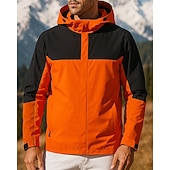 preiswerte Wasserdichte Jacken-Herren Windjacke Wanderjacke Regenmantel Außen Wasserdicht Winddicht Wanderoutfits Wanderbekleidung Frühling Herbst Jacke Jagd Angeln Camping / Wandern / Höhlenforschung Dunkelgrau Rot Blau