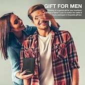 billiga Förvaring-Smal herrplånbok med rfid-blockering, kolfibermönster, sedelklämma, vikbar plånbok, minimalistisk kreditkortshållare, stöldskyddande, kompakt framficka för män