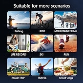 cheap Action Camera-DV-01 Action Camera Portable Recording Image and Video Function Mini WIFI Control 1.6 inch 48MP 1080p 128 GB Street