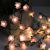 billige LED-stringlys-Sakura rotting girland eventyr snorlys 2m 20LEDs batteridrevet bryllup fest innendørs atmosfære hjem romantisk høytidsdekorasjon