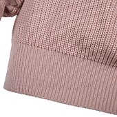 voordelige Trui Jurken-Dames Mini-jurk Trui-jurk Modieus Modern Lantaarn mouw Dagelijks Uitgaan Weekend Normale pasvorm Effen Lange mouw Schouderafhangend Zwart Wit Blozend Roze blauw Lente Herfst