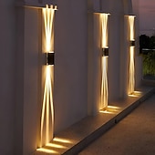 Недорогие наружные настенные светильники-наружный светодиодный настенный светильник, водонепроницаемый, 5 Вт, освещение вверх и вниз, внутренний изогнутый настенный светильник с двойной головкой, современная спальня, теплый белый свет