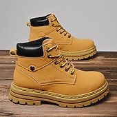 preiswerte Arbeitsschuhe-Outdoor-Arbeitsstiefel für Herren – robuste Schnürstiefeletten mit dicker Sohle zum Wandern, Bauen, für die Arbeit auf dem Bauernhof und für die tägliche Freizeit
