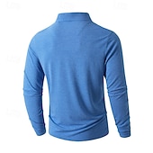 levne Pánské klasické polo-Pánské Golfová košile Golfové polokošile Ležérní Práce Klopa Dlouhý rukáv Základní Moderní Bez vzoru Knoflíky Jaro Podzim Běžný Černá Bílá Trávová zelená Růžová Světle modrá Šedá Golfová košile