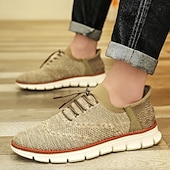 economico Sneakers Casual-scarpe da ginnastica Oxford traspiranti da uomo in maglia – scarpe casual leggere con finiture in pelle di vacchetta per camminare, indossare ogni giorno e viaggiare