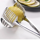 זול כלי בישול וגאדג'טים למטבח-חותך ירקות לימון רב תכליתי נירוסטה חיתוך מחלק פירות עם ידית עמיד סגסוגת כלי מטבח ביתי מבצע ירקות מעשי חיתוך אביזר לשימוש ביתי