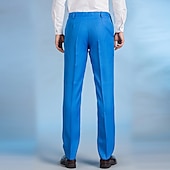 preiswerte Anzughose-Herren Anzughose Hose Chinos Tasche Knöpfe Einfach Komfort Formell Party Arbeit Mode Klassicher Stil Schwarz Weiß Mikroelastisch
