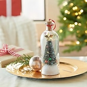 economico Ornamenti-Messaggio di Natale in una bottiglia, ornamento con registrazione vocale, ornamenti in vetro per l&#039;albero di Natale con messaggio, design unico con bottiglia, decorazione natalizia registrabile,