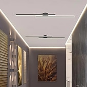 levne Jednoduché stropní osvětlení-Minimalistické stropní svítidlo s dlouhým páskem, částečně zapuštěná stropní lampa, moderní lineární stropní světla do obývacího pokoje, ložnice, chodby, kuchyně, stmívatelné dálkovým ovládáním 110-240 V