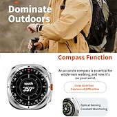 abordables Relojes inteligentes-HD8ultra Reloj inteligente 1.46 pulgada Smartwatch Reloj elegante Bluetooth Monitoreo de temperatura Podómetro Recordatorio de Llamadas Compatible con Android iOS Mujer Hombre Larga espera Llamadas