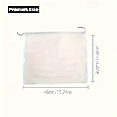 Недорогие Хранение вещей и организация пространства-5/10 высококачественных белых атласных мешочков с завязками - мягкий и гладкий, пылезащитный мешочек для хранения, подходящий для сумок, париков и нижнего белья - можно стирать в стиральной машине,