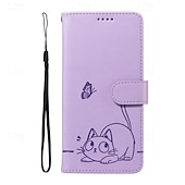 levne Ostatní pouzdra-telefon Carcasă Pro Google Pixel 10 Pro XL Pixel 9 Pro XL Pixel 8 Pro Pixel 7 Pro Pouzdro na peněženku Ochrana celého těla s Lanyardem Nárazuvzdorné Kočka Retro PU kůže