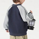 billiga Pojkars basebolljackor-Barn Unisex Baseballjackor Ytterkläder Färgblock Långärmad Komfort Knappar Mjukt Täcka Utomhus Bomull Mode Dagligen Rosa Blå Himmelsblå Vår Höst 4 år +