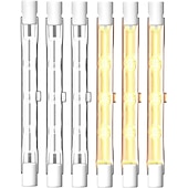 billige Globepærer med LED-r7s 118mm t3 500w j118 dimbare dobbeltsidige j-type pærer sikkerhet &amp;landskapsbelysning 220–240 v/110–120 v 6 stk.