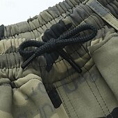 billiga Fleece &amp; 3 i 1-jackor-Herr Vandringsjacka Fleece-jacka Pufferjacka Termiskt set Bomull Vinter Utomhus Kamouflage Håller värmen Vindtät Överdelar Svart Grön