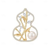 Недорогие Булавки и броши-Броши Классический Ретро Цветы Элегантный стиль Мода На заказ Простой Брошь Бижутерия Золотой Назначение Свадьба Для вечеринок Подарок Обручение Выпускной фестиваль