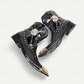 levne Prémiové kožené boty-Pánské vínové kotníkové boty z pravé kůže s hadím potiskem a kovovou přezkou – gothic punk párty boty