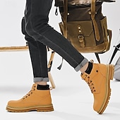 preiswerte Arbeitsschuhe-Outdoor-Arbeitsstiefel für Herren – robuste Schnürstiefeletten mit dicker Sohle zum Wandern, Bauen, für die Arbeit auf dem Bauernhof und für die tägliche Freizeit