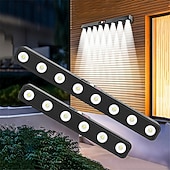 cheap Outdoor Wall Lights-6 Leds 8Leds Solar Courtyard Strip Wall Light Outdoor Garden Intelligent Sensing Wall Washing Light With Home Sign Atmosphere Light  1PC