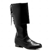 levne obuv-Středověké Renesanční Boty Ke kolenům Ploché jazzové boty Pirát Viking Křižák Maškarní kostým Pánské Unisex Keltské Pirát předvečer Všech svatých Plesová maškaráda Výkon Večírek LARP Dospělé Boty