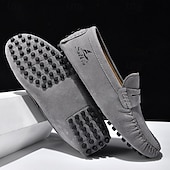 economico Mocassini casual-Per uomo Mocassini &amp; Slip-On Retrò Taglie Forti Camminata Casual Quotidiano PU Confortevole Stivali alti Mocassino Rosso marrone Nero Giallo