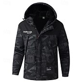 economico Fleece &amp; Giacche 3 in 1-Per uomo Giacca da escursionismo Giacca in Pile Giacca imbottita Set termico Inverno All&#039;aperto Mimetico Calore Termico Impermeabile Antivento Top Nero Verde