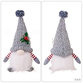cheap Collectible Figurines-2 Pack Christmas Plush Gnomes Decoration Lighted Handmade Mini gnome Scandinavian, Light Up Swedish Tomte Elf Holiday Present, Battery Operated Xmas Gifts