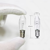 baratos Lâmpadas LED em Forma de Vela-Lâmpadas LED E10 branco quente 10-55 V, adequadas para 17 V, 34 V, 55 V, 0,2 W para arco de vela, arco de vela, luzes de fadas, topo de vela cônico, 2700 K, 10 peças