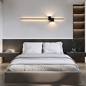 baratos Candeeiros de Parede de interior-Lâmpada de parede led design de tira para cima e para baixo luz 61/90cm moderna lâmpada de parede de fundo led sala de estar quarto cabeceira 10w alumínio luz de parede interna ligting arandela