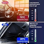 economico Servizio Veicoli-parasole per parabrezza auto – parasole con protezione UV e blocco del calore con tendina per la privacy, accessorio interno per auto di piccole dimensioni, ombrello per parabrezza
