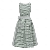 cheap Dirndl Dresses-Oktoberfest Dress Dirndl Trachtenkleider Midi Length Maid Bavarian German Wiesn Women's Traditional Style Cloth Without Blouse (75CM)