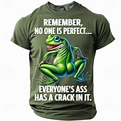 זול חולצות מצחיקות לגברים-בגדי ריקוד גברים צפרדע סלנג מצחיק חולצה קצרה שרוולים קצרים חולצה קצרה הדפסת תלת מימד צווארון עגול קצר חולצה אופנתי יומי רחוב יומי שחור אודם פול קיץ אביב ביגוד S M L XL XXL XXXL