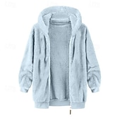 economico Felpa con cappuccio in pile-Per uomo Felpa con cappuccio Felpa con cappuccio a zip intera Giacca in Pile Nero Rosa Verde militare Blu marino Blu Reale Con Cappuccio Semplice Tasca Sport &amp; Outdoor Quotidiano Ferie Poliestere