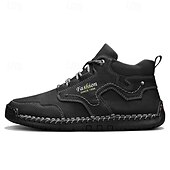 abordables Bottes-Chaussures de travail décontractées kaki pour hommes, baskets d&#039;extérieur à lacets durables avec semelle antidérapante pour la randonnée, le camping, la conduite et les activités quotidiennes