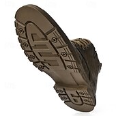 economico Stivali da lavoro-Per uomo Stivali Retrò Camminata Vintage Quotidiano PU Confortevole Stivali a Metà Polpaccio Allacciatura Nero Cachi Primavera Autunno