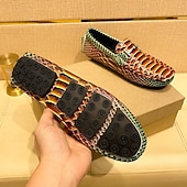 preiswerte Freizeit-Loafer-Herren-Loafer in Rot und Orange mit Schlangenmuster – Partyschuhe mit exotischem Muster zum Hineinschlüpfen für formelle Anlässe, Hochzeiten und das Nachtleben