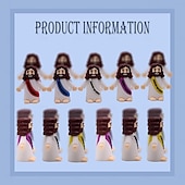 cheap Statues-50/100pcs Little Jesus Figures, Mini Jesus Figurines in Bulk, Christmas Stocking Stuffers Gift Multicolor Tiny Jesus Figures, Miniature Figurines to Hide