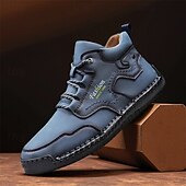 abordables Bottes-Chaussures de travail décontractées kaki pour hommes, baskets d&#039;extérieur à lacets durables avec semelle antidérapante pour la randonnée, le camping, la conduite et les activités quotidiennes