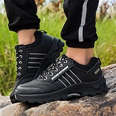 cheap Casual Sneakers-Men's Waterproof Non Slip Hiking Shoes, Durable Outdoor Trekking Sneakers with Shock Absorption Sole for Climbing, Camping and Trail Running