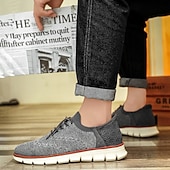 economico Sneakers Casual-scarpe da ginnastica Oxford traspiranti da uomo in maglia – scarpe casual leggere con finiture in pelle di vacchetta per camminare, indossare ogni giorno e viaggiare