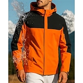 preiswerte Wasserdichte Jacken-Herren Windjacke Wanderjacke Regenmantel Außen Wasserdicht Winddicht Wanderoutfits Wanderbekleidung Frühling Herbst Jacke Jagd Angeln Camping / Wandern / Höhlenforschung Dunkelgrau Rot Blau