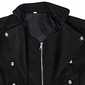 economico Cime-Retrò Vintage Punk &amp; Gotico Steampunk Cappotto Trench Abbigliamento esterno Vampiro Nobile Costume Per uomo Halloween Carnevale Performance LARP Fiera Rinascimentale Adulti Cappotto