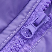 economico Giacca in piuma e parka per ragazze-Bambini Ragazze Cappotto in Piuma Giacca Imbottita Tinta unica Moda Tasca Scuola Cappotto Capispalla 4-12 Anni Autunno Nero Rosso Viola