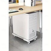 preiswerte Haushaltswaren-verstellbarer Computerwagen aus Metall mit Universalrädern und belüfteter Kühlbasis – Desktop-Computerständer zur Aufbewahrung im Büro