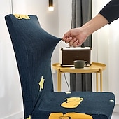 levne Potah na jídelní židli-Strečový potah na jídelní židli, odnímatelný a pratelný potah na sedák, vhodný pro hotel, jídelnu, banket, svatební hostinu